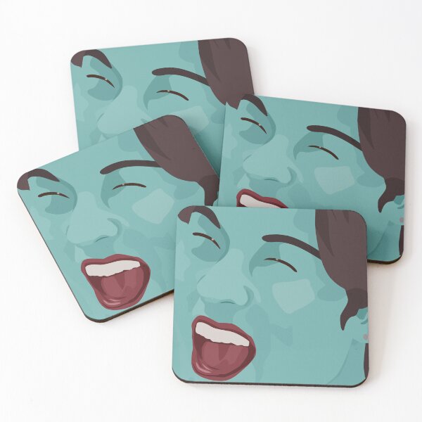 Item preview, Pop art laughing Joohoney in teal designed and sold by PhineasSpoon.