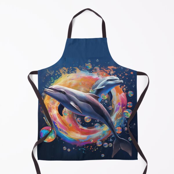 Item preview, Rainbow Dolphins playing with bubbles designed and sold by TheGlassPortal.