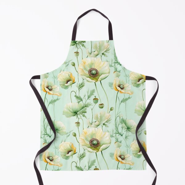 Artikelvorschau, Cottagecore Grüne Mohnblumen, botanische, florale, pastellfarbene Wildblumen entworfen und verkauft von fluffstuffgifts.