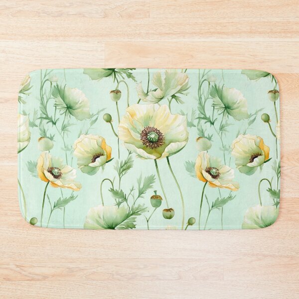 Item preview, Cottagecore Green Poppies Botanical Floral Pastel Wildflowers designed and sold by fluffstuffgifts.