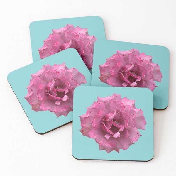 Item preview, Pink or Purple Speckled Rose on Blue designed and sold by STHogan2.
