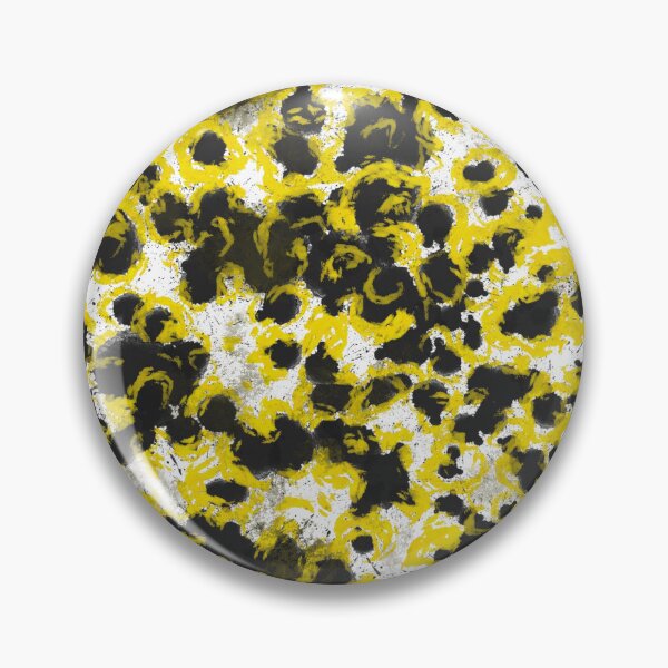 Item preview, Black and yellow abstract pattern designed and sold by MariDaniArt.