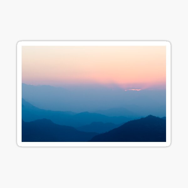Sunrise in the Mountains of Nepal  Sticker