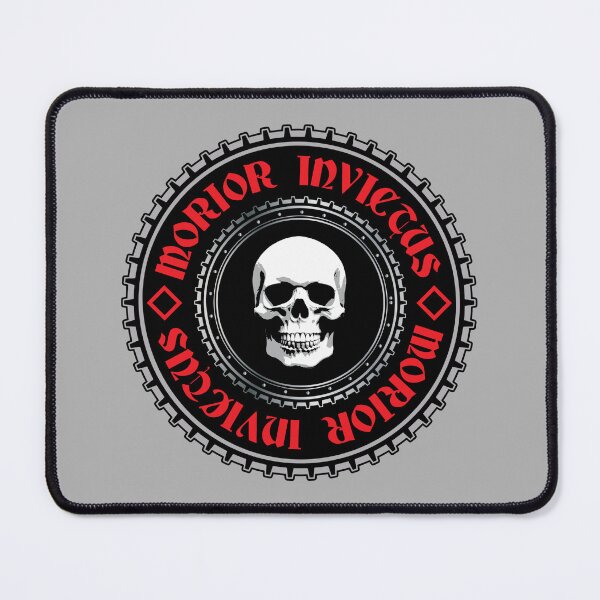 Item preview, Morior Invictus Skull Logo - Inspirational Powerful Latin Phrase Quote designed and sold by WIZECROW.