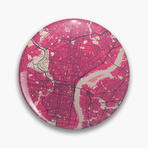 Item preview, Philadelphia City Map of Pennsylvania,  USA - Blossom designed and sold by deMAP.