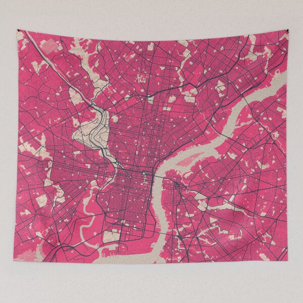 Item preview, Philadelphia City Map of Pennsylvania,  USA - Blossom designed and sold by deMAP.