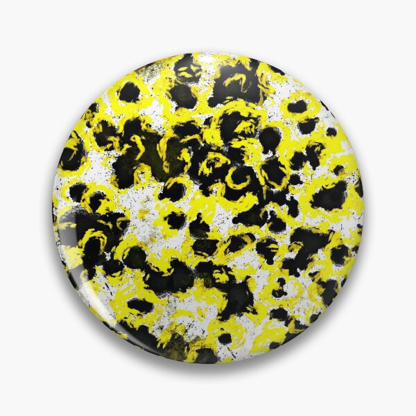 Item preview, Black and yellow abstract pattern designed and sold by MariDaniArt.