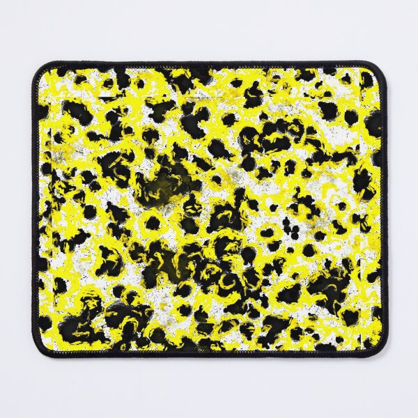 Item preview, Black and yellow abstract pattern designed and sold by MariDaniArt.