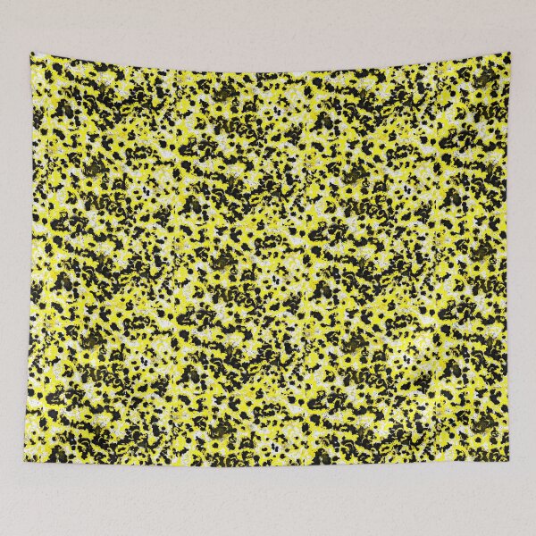 Item preview, Black and yellow abstract pattern designed and sold by MariDaniArt.