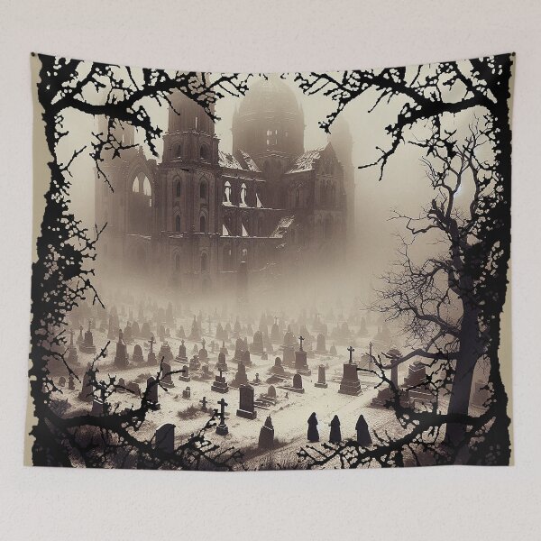 Item preview, nuns in the cemetery designed and sold by Foxlindesigns.