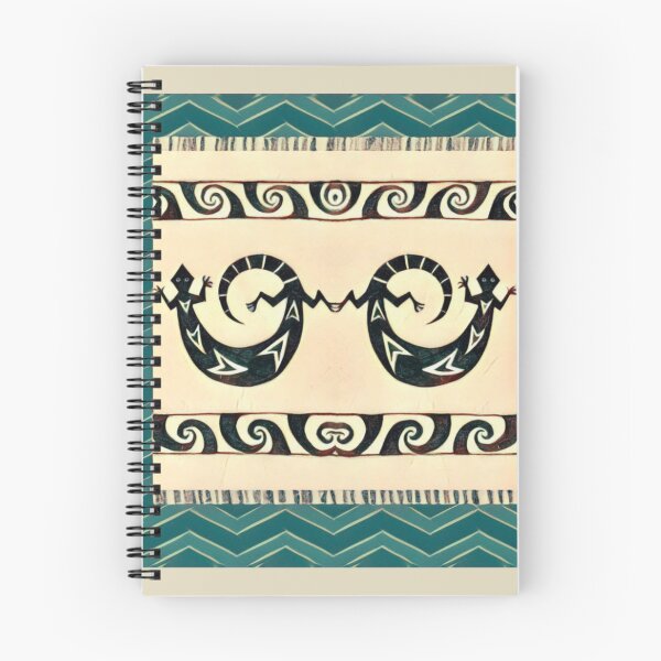 Item preview, Mimbres Lizards with Teal Stripes  designed and sold by oh-bi-me.