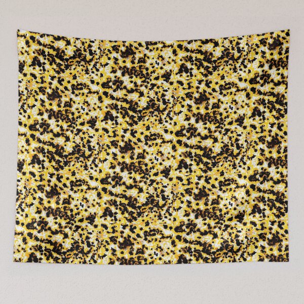 Item preview, Black and yellow abstract pattern designed and sold by MariDaniArt.