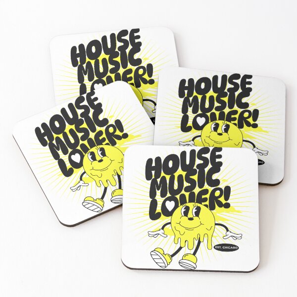 Item preview, HOUSE MUSIC  - Lover Melting Mascot  (yellow/black)  designed and sold by Discothreadz.