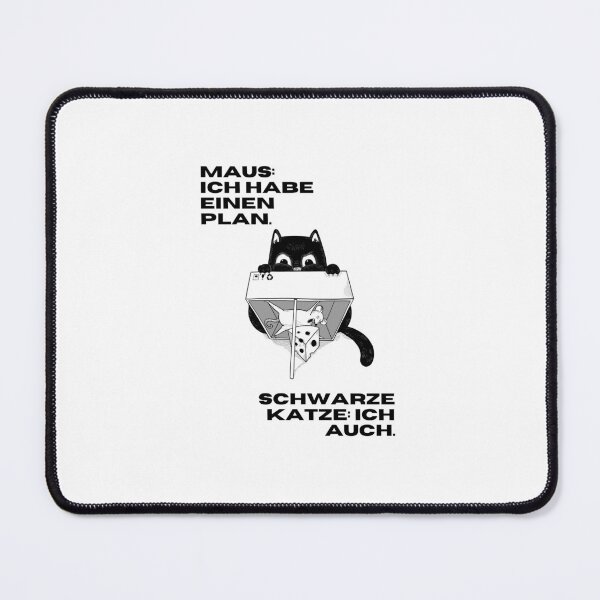 Item preview, Maus: Ich habe einen Plan. Schwarze Katze: Ich auch. | Cunning Mouse vs. Clever Cat Design designed and sold by RM-Journey.