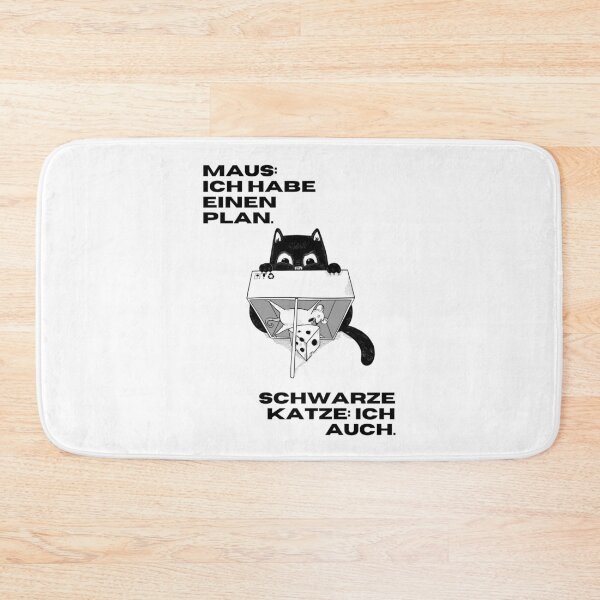Item preview, Maus: Ich habe einen Plan. Schwarze Katze: Ich auch.  | Cunning Mouse vs. Clever Cat Design designed and sold by RM-Journey.