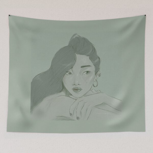 Item preview, green portrait designed and sold by Milo-oh-no.