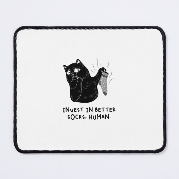Item preview, Invest in better socks, human | Sock Critique Cat Design designed and sold by RM-Journey.