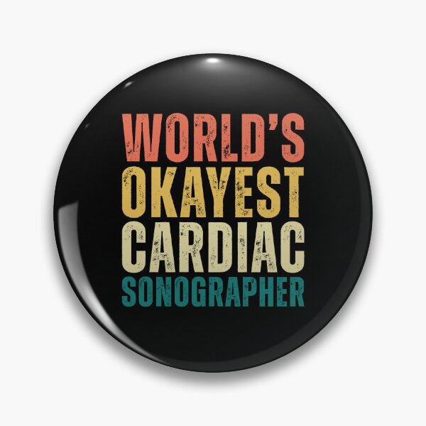 Item preview, Retro Worlds Okayest Cardiac Sonographer designed and sold by kamrankhan.