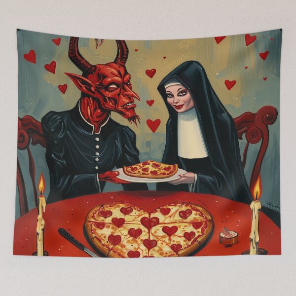 Item preview, Unholy Romance: Satan and Nun's Valentine's Dinner Delight. designed and sold by Rage-Ai.