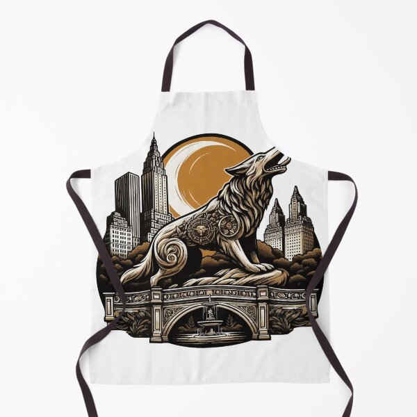 Item preview, Balto the Sled Dog Howls at the Manhattan Sun Among Steampunk Swirls and Corinthian Bridges designed and sold by bjrocket89.