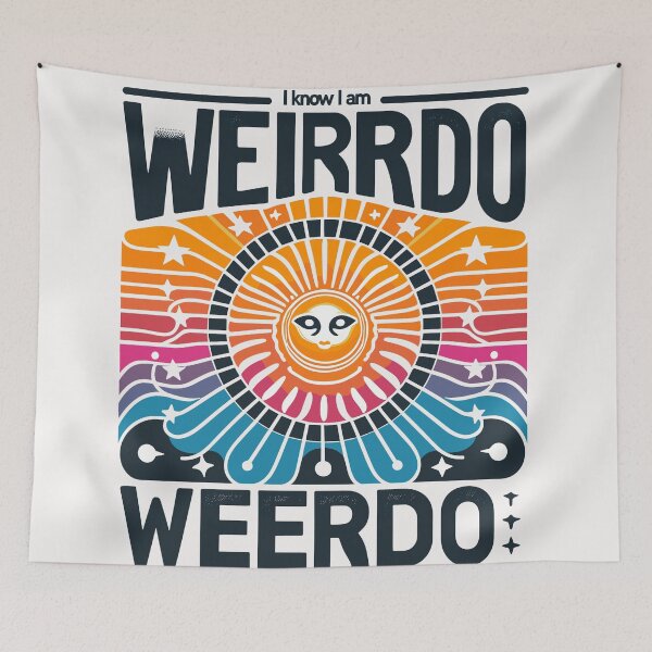 Item preview, Weirdo - Minimalist Typography with Colorful Sun Design designed and sold by diegomenjivar92.