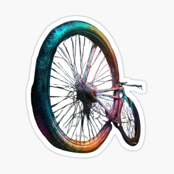 Item preview, Cybergrunge Radiance - Hyper-Realistic Bike Wheel Art designed and sold by Triathlongram.