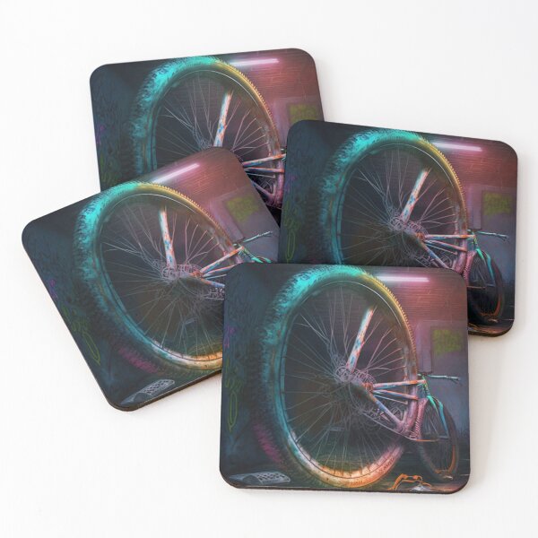 Item preview, Cybergrunge Radiance - Hyper-Realistic Bike Wheel Art designed and sold by Triathlongram.