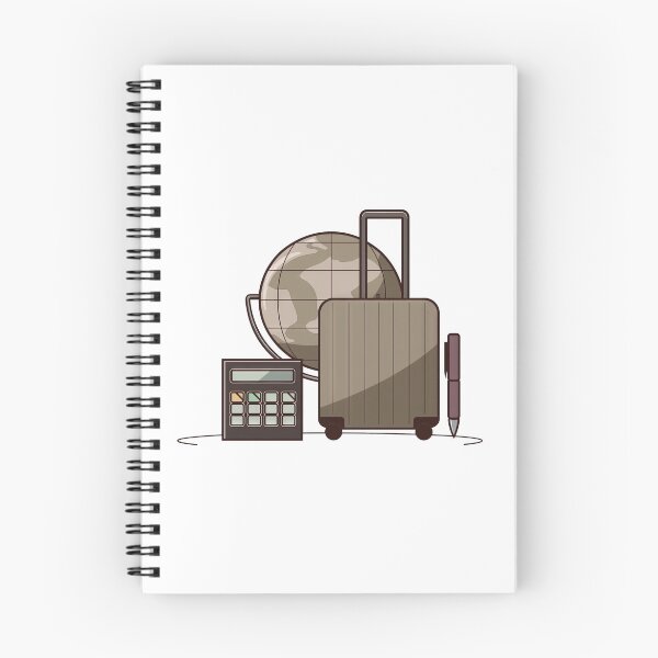 Item preview, Global travel theme with math calculator and luggage designed and sold by FWLKIT.