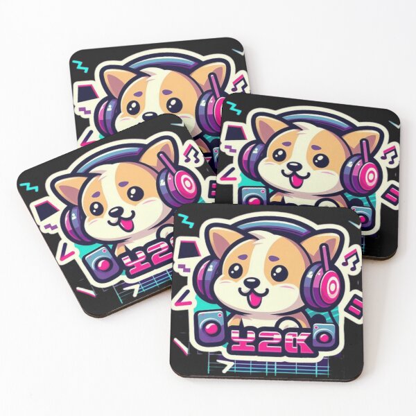 Item preview, Y2k Puppy with headphones retro designed and sold by Cutebll.