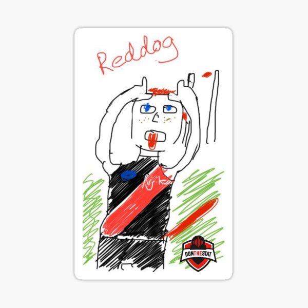 DonTheStat - Red Dog - Vednesday Vallpaper Sticker