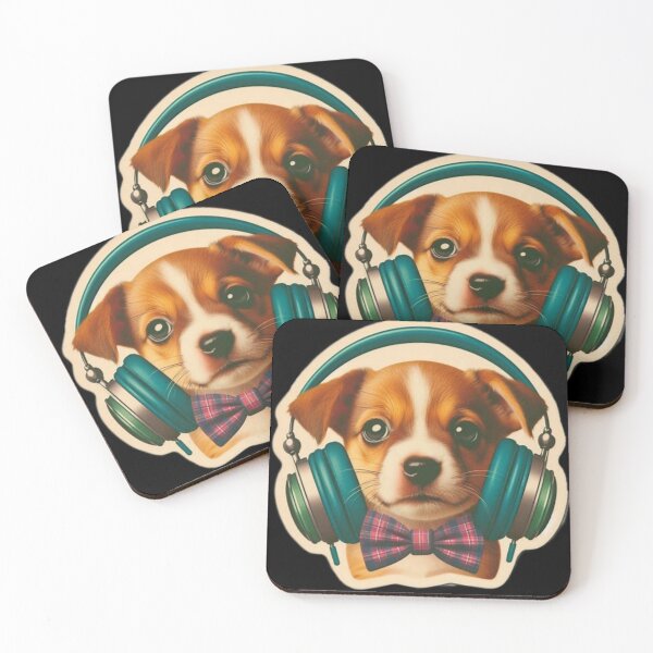 Item preview, Y2k Puppy with headphones retro designed and sold by Cutebll.