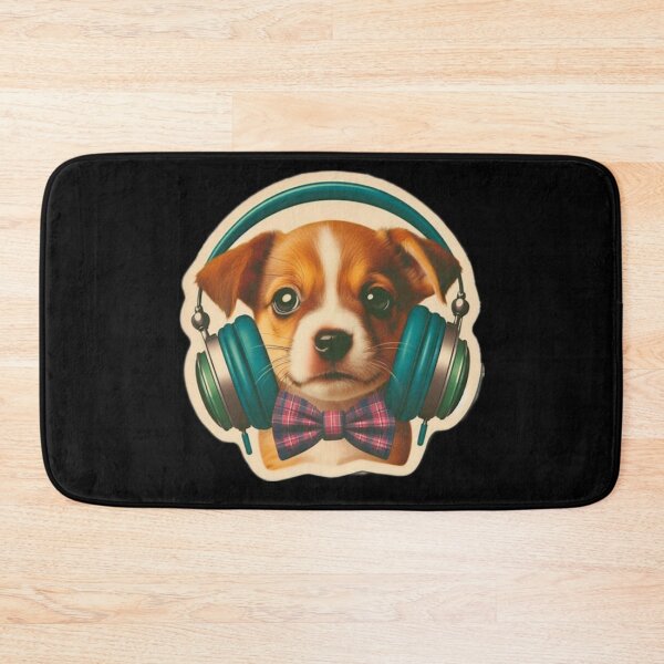 Item preview, Y2k Puppy with headphones retro designed and sold by Cutebll.