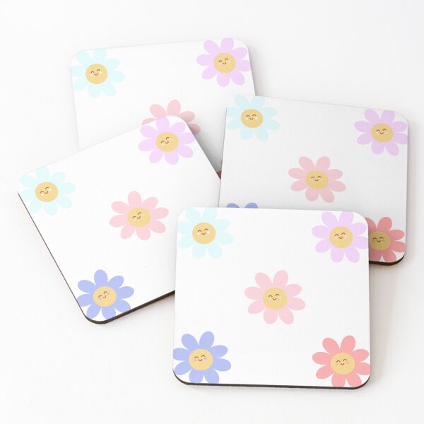 Item preview, cute happy flowers sticker pack designed and sold by printsbylana.