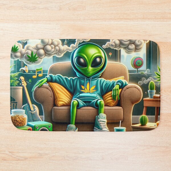 Item preview, Stoner Space Visitor: Intergalactic Lounging designed and sold by StonerAlienShop.