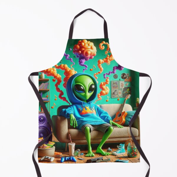 Item preview, Trippy Alien Chill Zone - Psychedelic Hoodie Art designed and sold by StonerAlienShop.