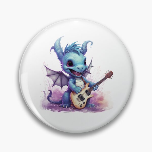 Item preview, Blue Baby Rockstar Dragon - Sticker designed and sold by kalyssa44.