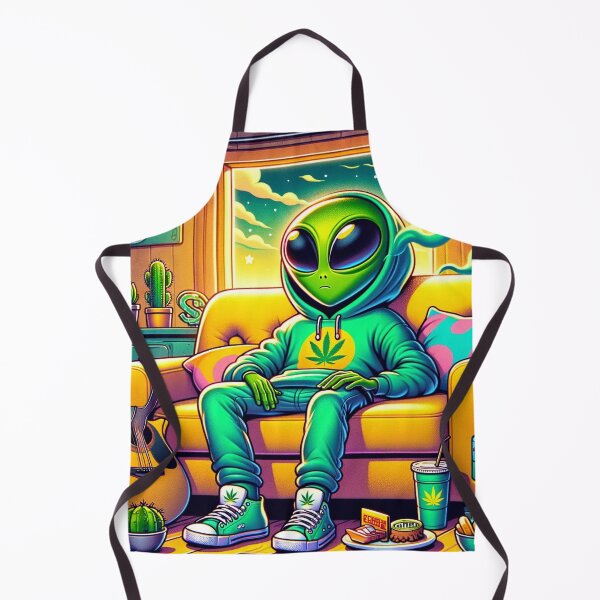 Item preview, Alien Stoner Vibes - Psychedelic Smoker's Dream High Resolution designed and sold by StonerAlienShop.