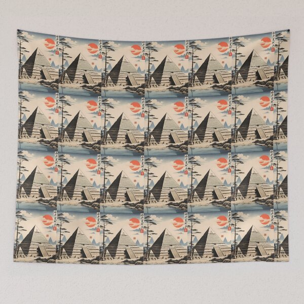 Item preview, Drawing Giza Pyramid Japanes Style designed and sold by WIKWOK.