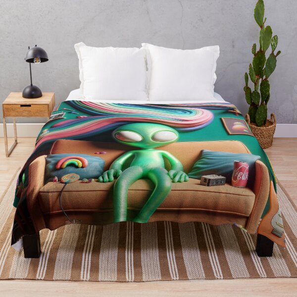 Item preview, Melodic Alien Retreat - Claymation Style Art High Resolution designed and sold by StonerAlienShop.