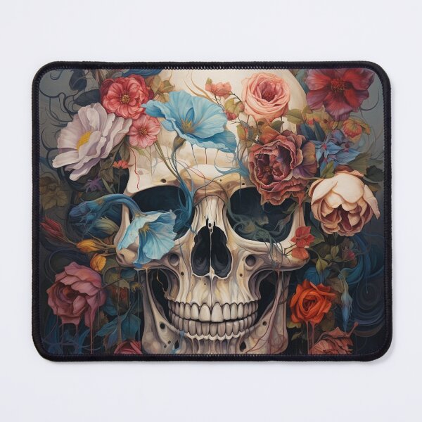 Item preview, Woman Skull With Flowers designed and sold by flowerpower999.