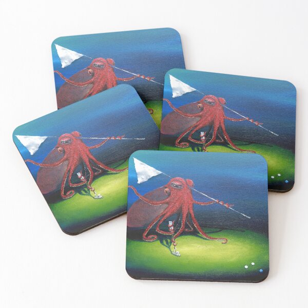 Item preview, For Putt's Sake Octopus Playing Golf designed and sold by OceanicSoiree.