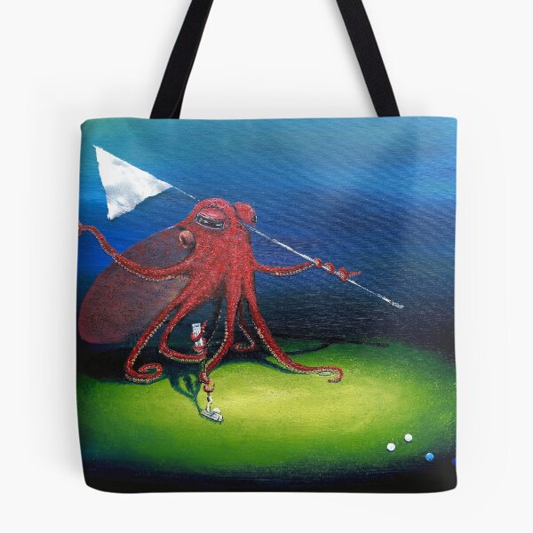 Item preview, For Putt's Sake Octopus Playing Golf designed and sold by OceanicSoiree.