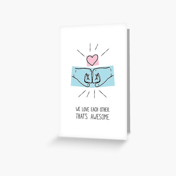 Love is Awesome Greeting Card