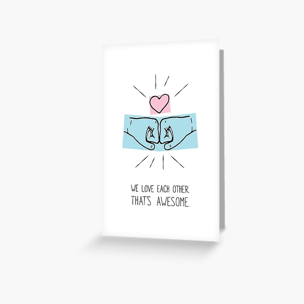 Love is Awesome Greeting Card