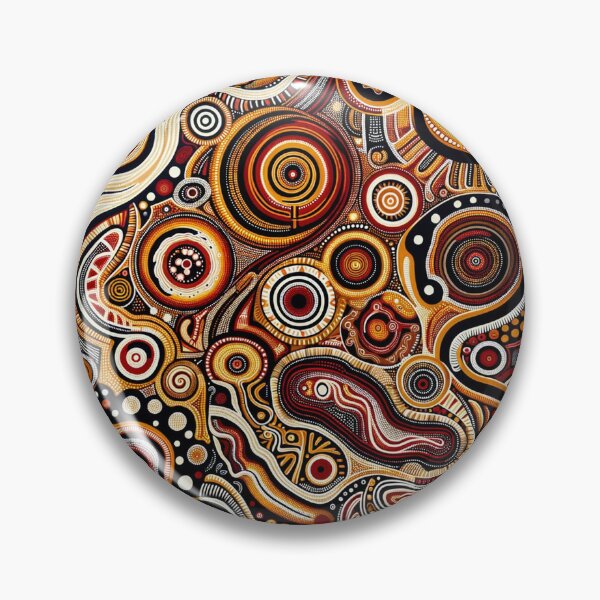 Item preview, Australian Style Abstract Dot Art Print designed and sold by PinUpPizzazz.