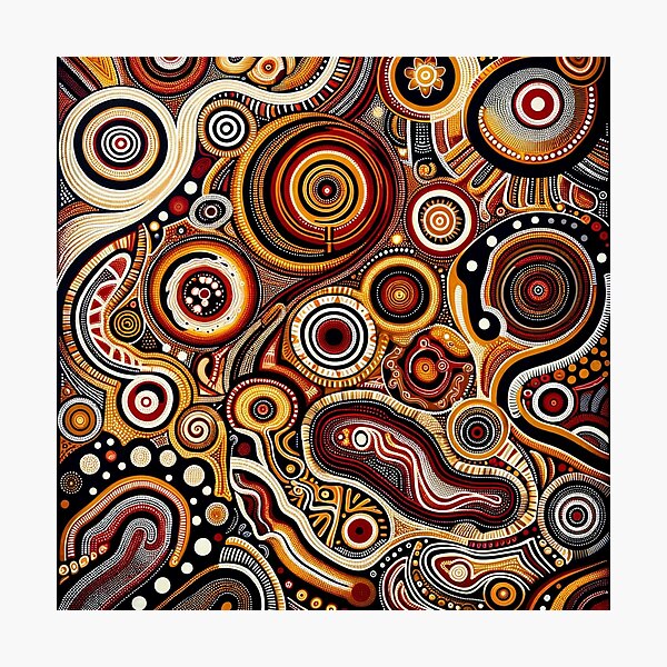 Item preview, Australian Style Abstract Dot Art Print designed and sold by PinUpPizzazz.