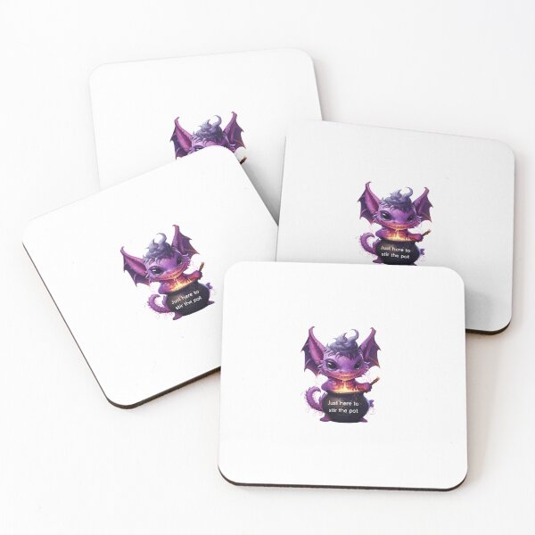 Item preview, Purple Adorable Baby Dragon - Just here to stir the pot - Sticker designed and sold by kalyssa44.