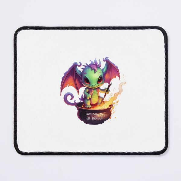 Item preview, Multicolored Adorable Baby Dragon - Just here to stir the pot - Sticker designed and sold by kalyssa44.