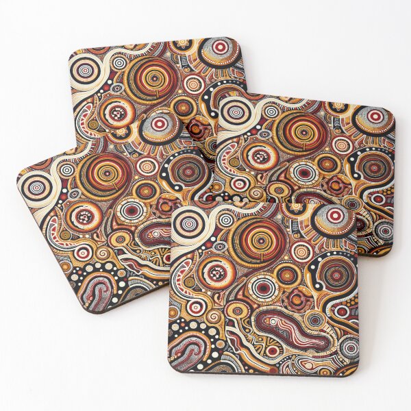Item preview, Australian Style Abstract Dot Art Print designed and sold by PinUpPizzazz.
