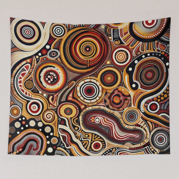 Item preview, Australian Style Abstract Dot Art Print designed and sold by PinUpPizzazz.